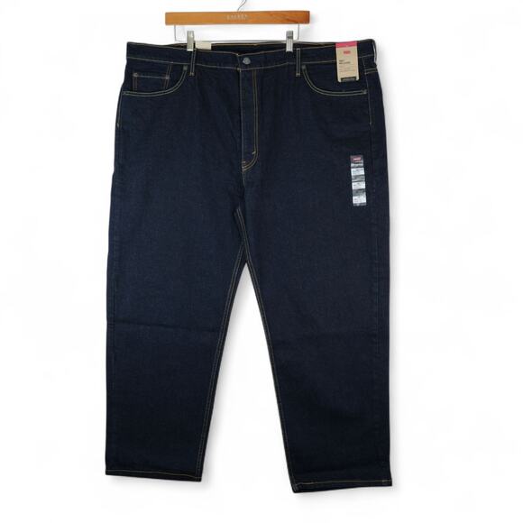 Levis 550 Jeans Mens Big & Tall 48x30 Blue Relaxed Fit Dark Wash Stretch $69.50 - Picture 1 of 15